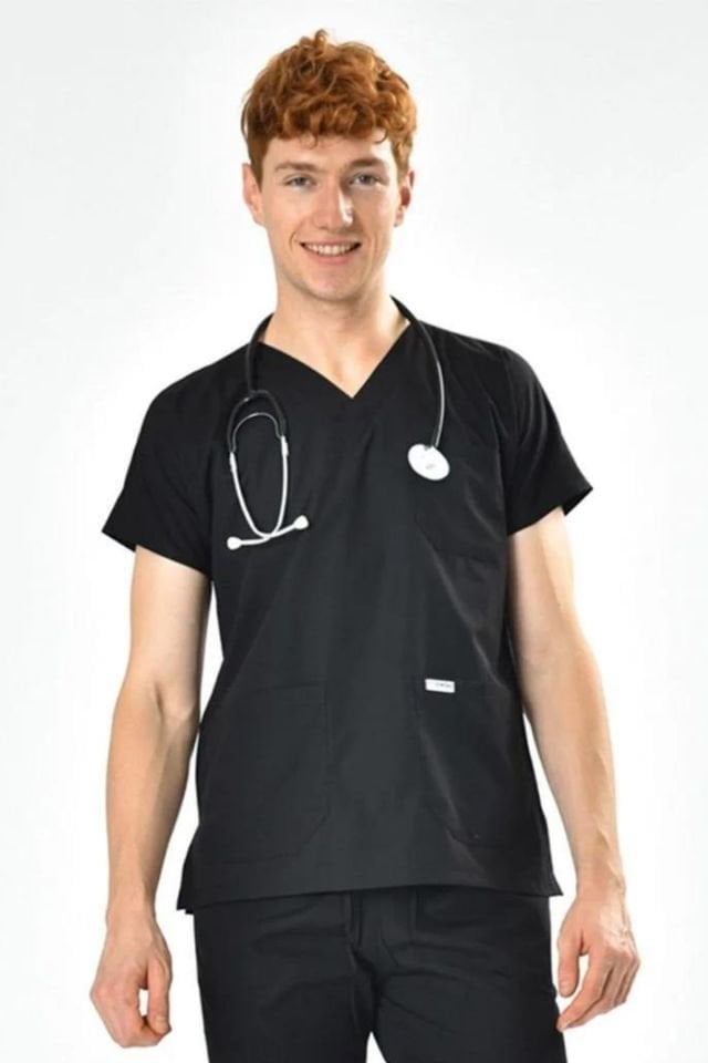 Black Lycra Surgical Top