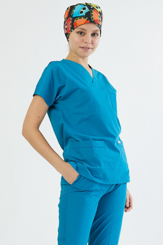 Petrol Blue Surgical Disposable Top
