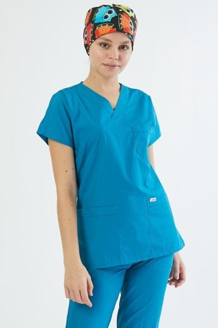 Petrol Blue Surgical Disposable Top