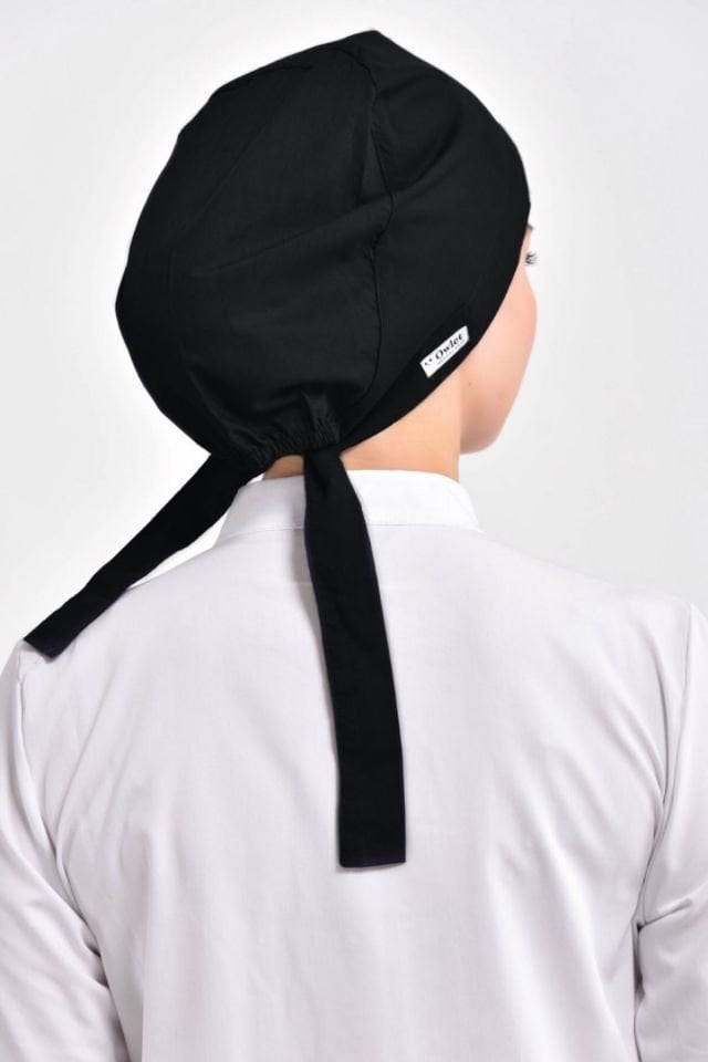 Black Lycra Surgical Hijab Bonnet
