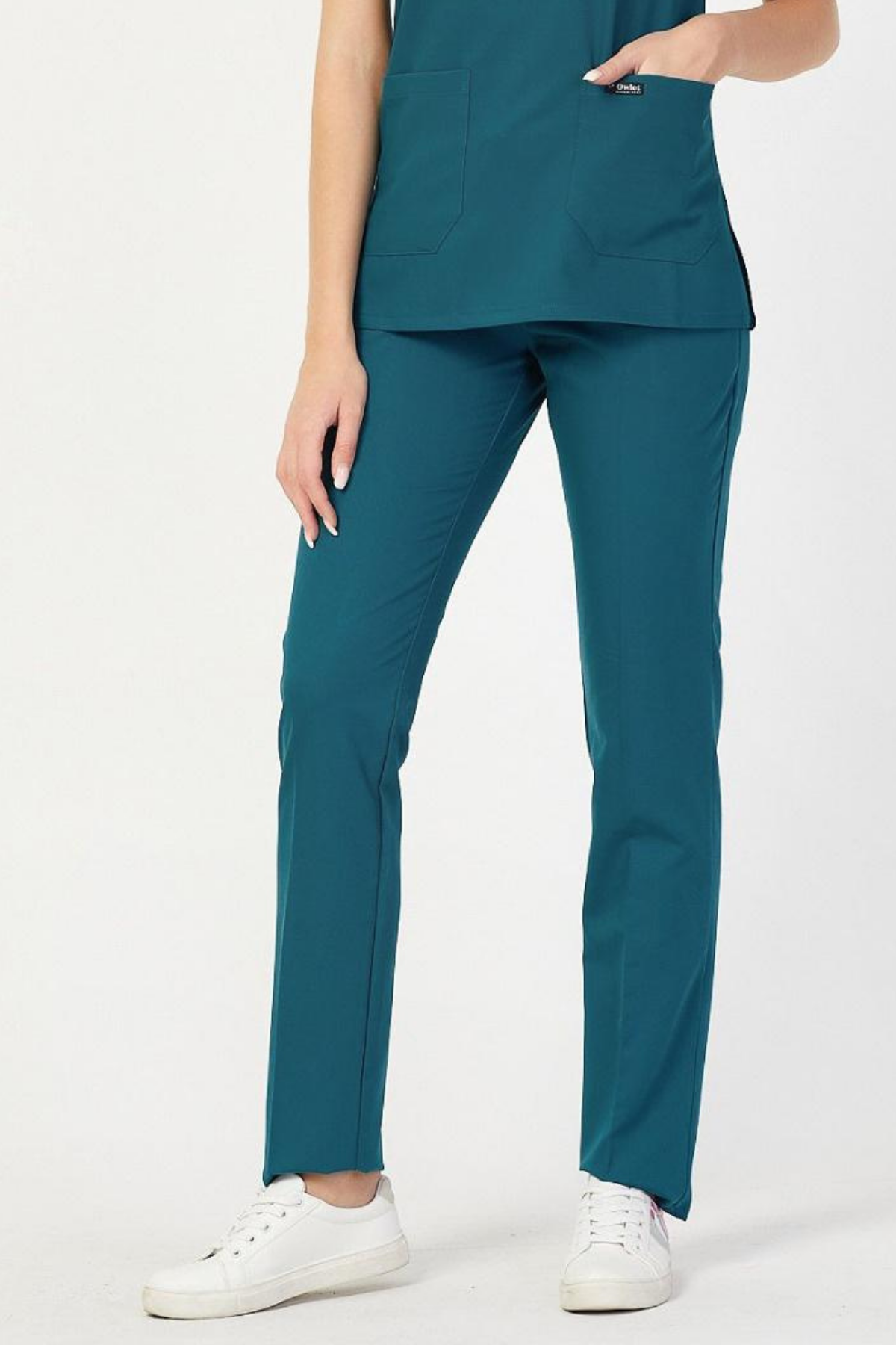 Koyu Petrol Yeşili Likralı Cerrahi Pantolon