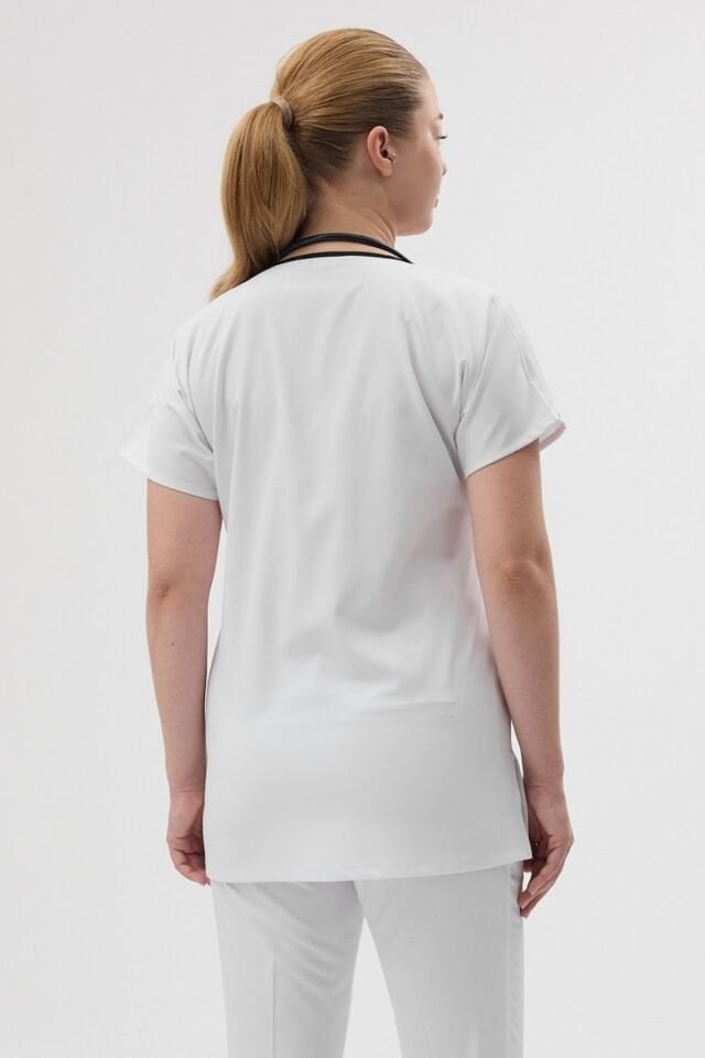 Tunik Boy Kısa Kol Beyaz Forma Üst