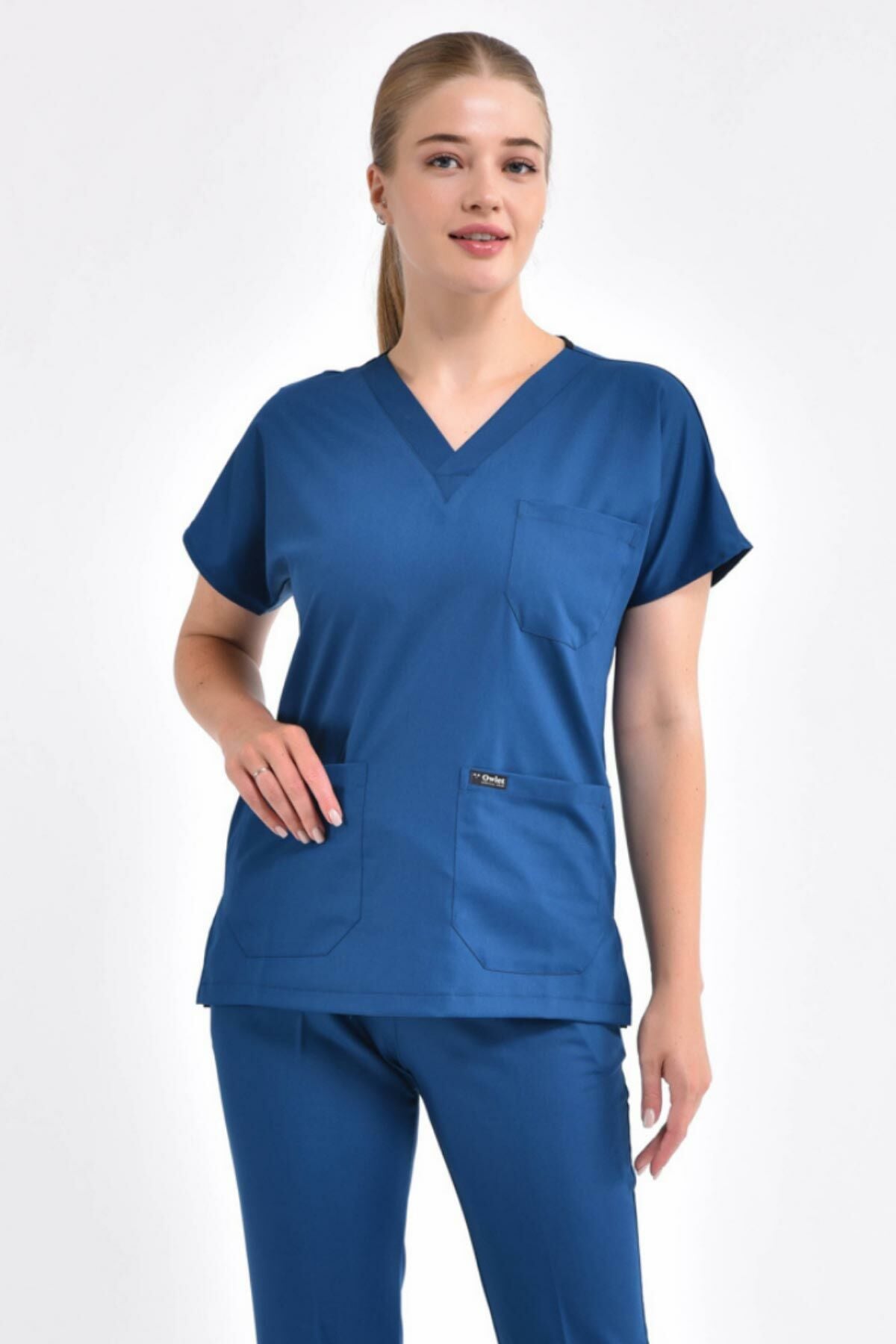 Petrol Mavisi Likralı Forma Üst