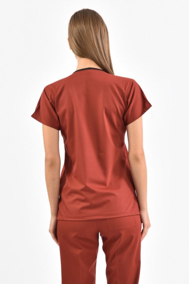 Koyu Kiremit Likralı Üst