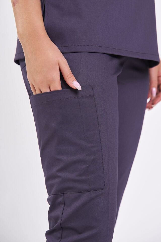 Mürdüm Eriği Fermuar Detaylı Cerrahi Forma