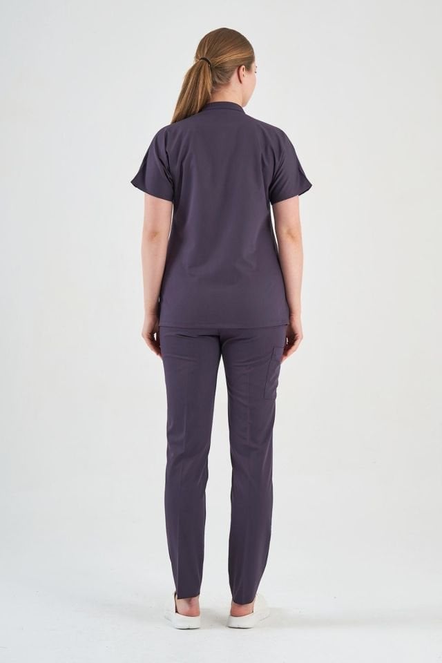 Mürdüm Eriği Fermuar Detaylı Cerrahi Forma