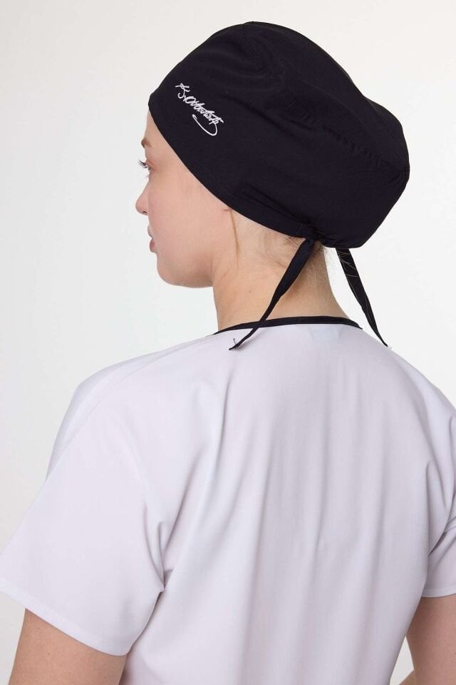 Black Surgical Cap with Kemal Atatürk's Signature