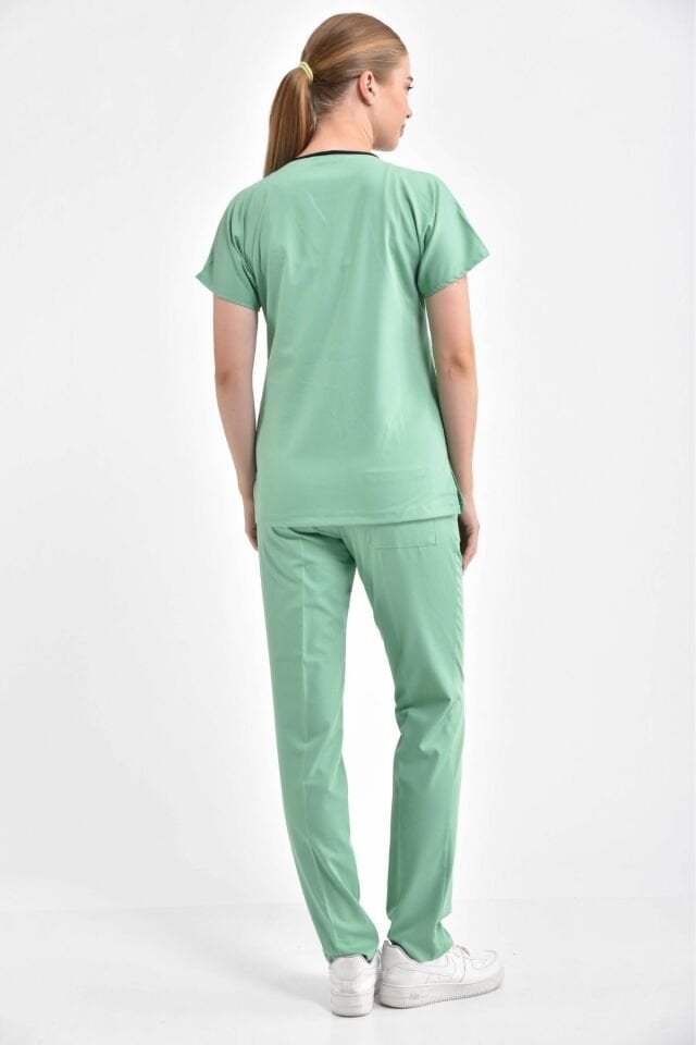 Likralı Açık Mentol Cerrahi Takım