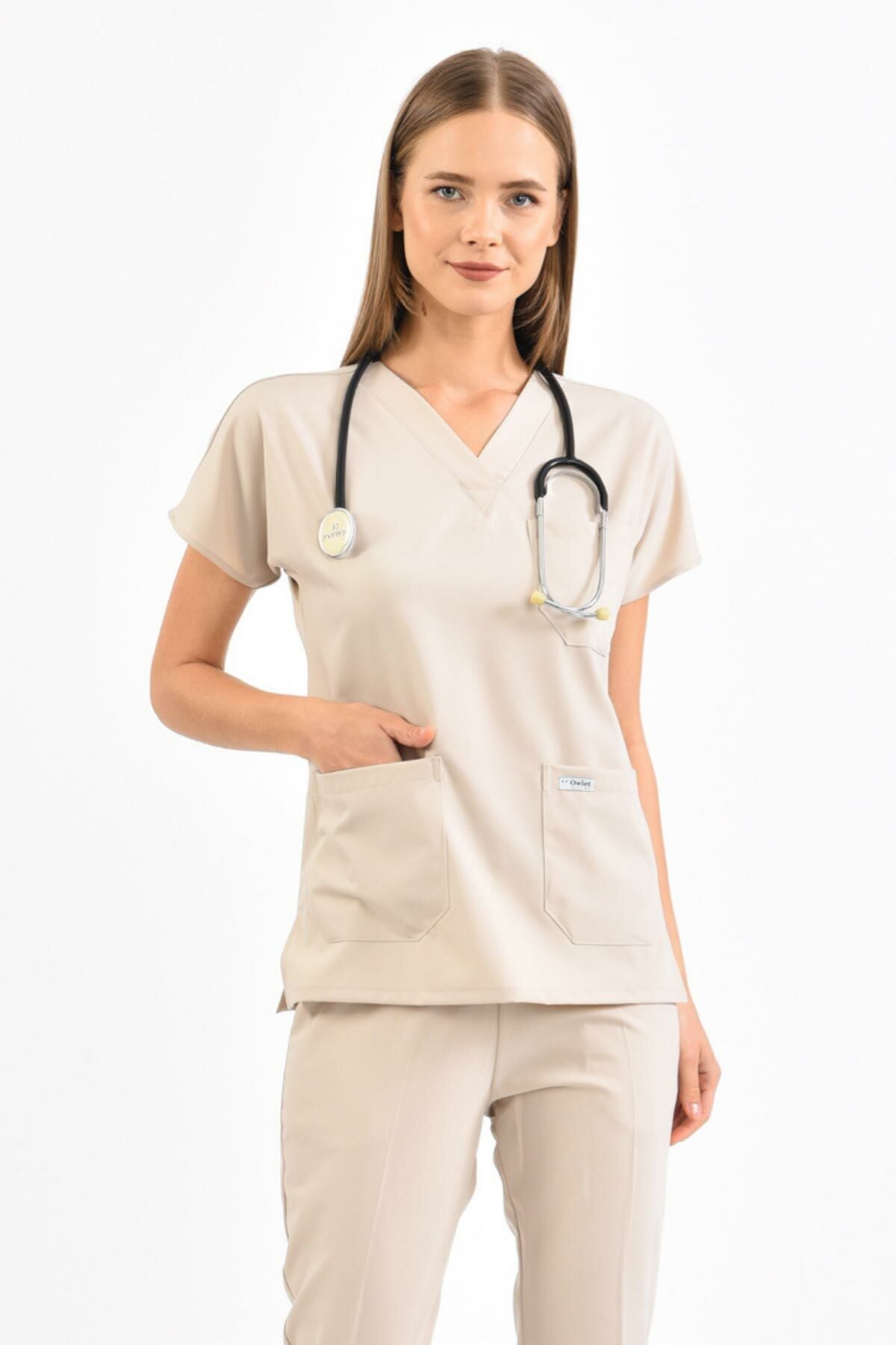 Taş Rengi Likralı Üst