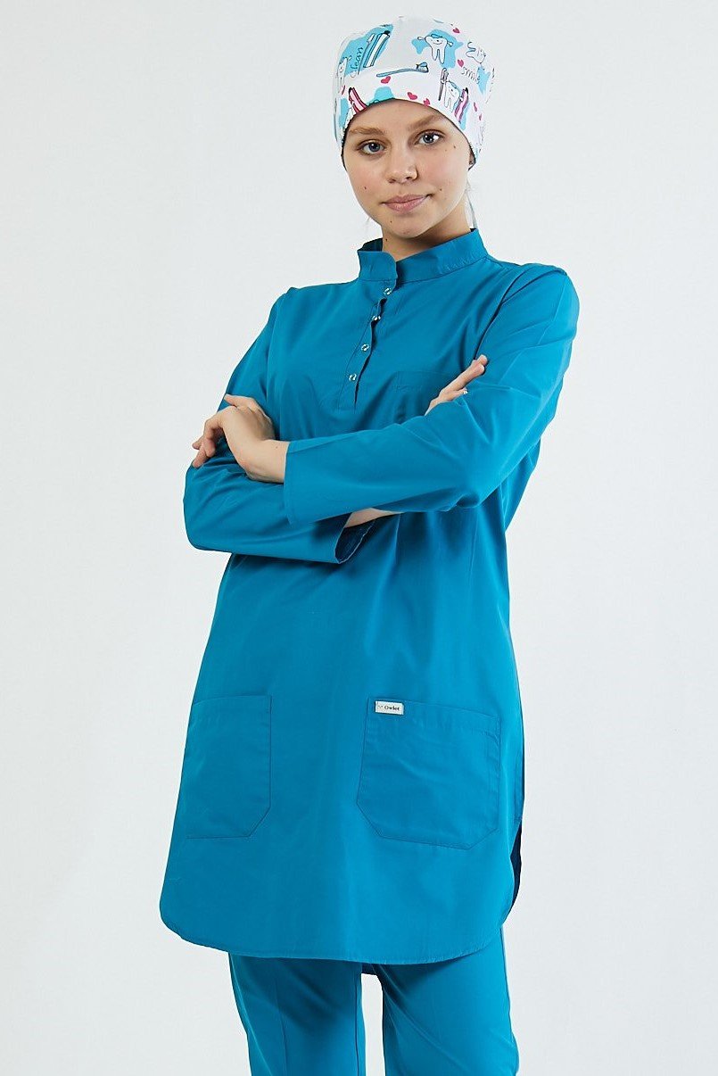Petrol Blue Hijab top