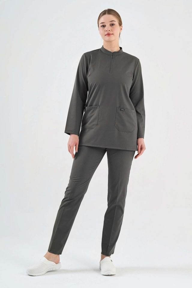 Likralı Füme Tunik Boy Takım