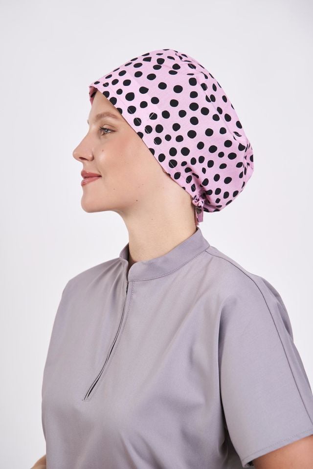 Pudra Puantiye Desenli Cerrahi Bone