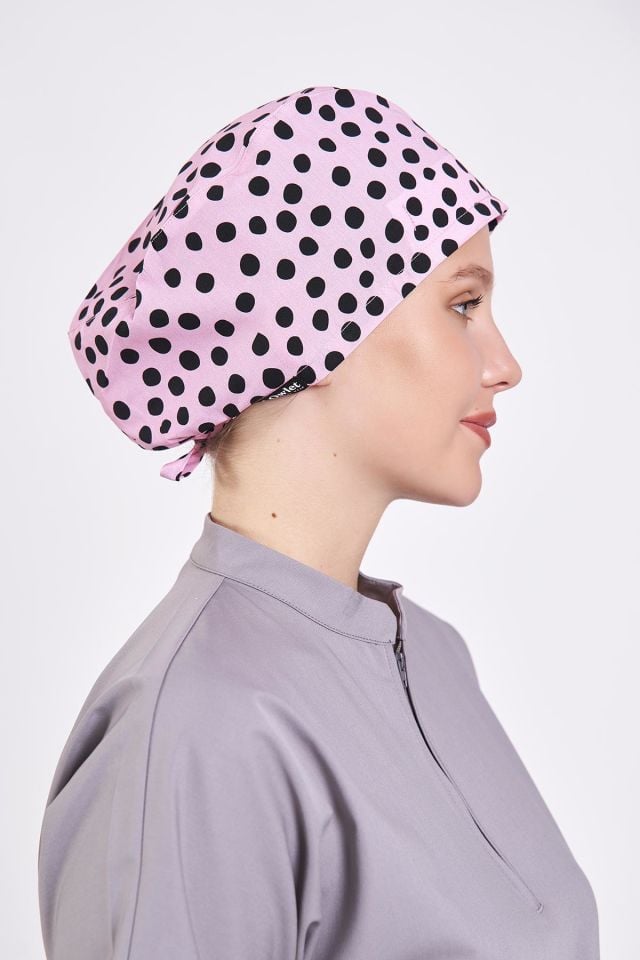 Pudra Puantiye Desenli Cerrahi Bone