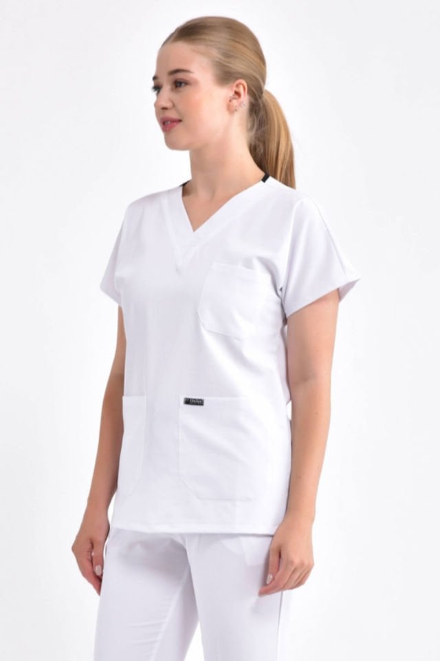 Likralı Beyaz Cerrahi Üst