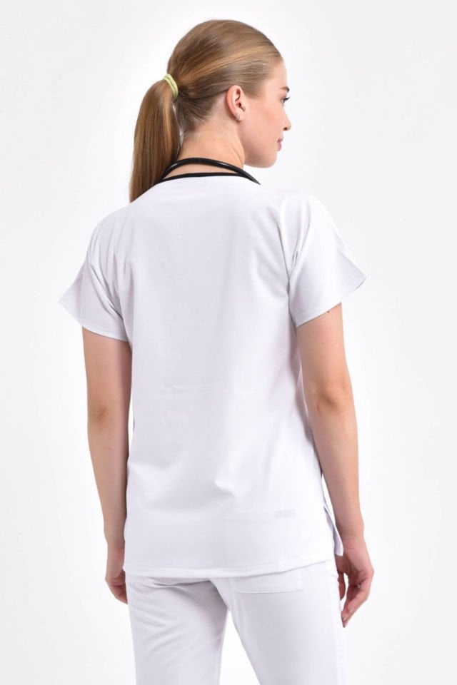 Likralı Beyaz Cerrahi Üst