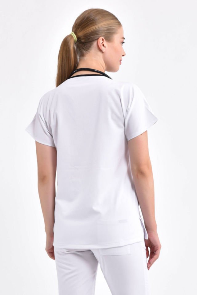 Likralı Beyaz Cerrahi Üst