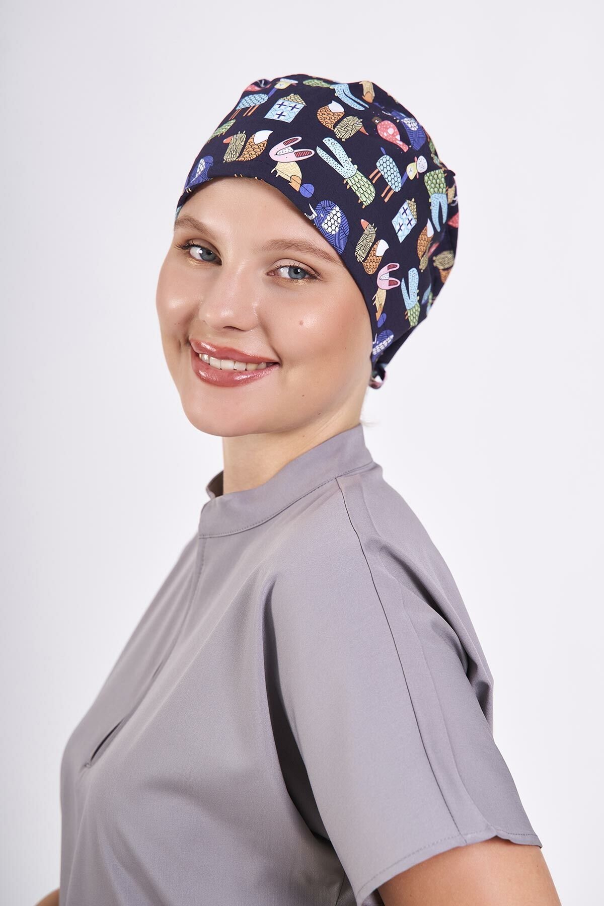 Çizgi Karakterler Lacivert Bone