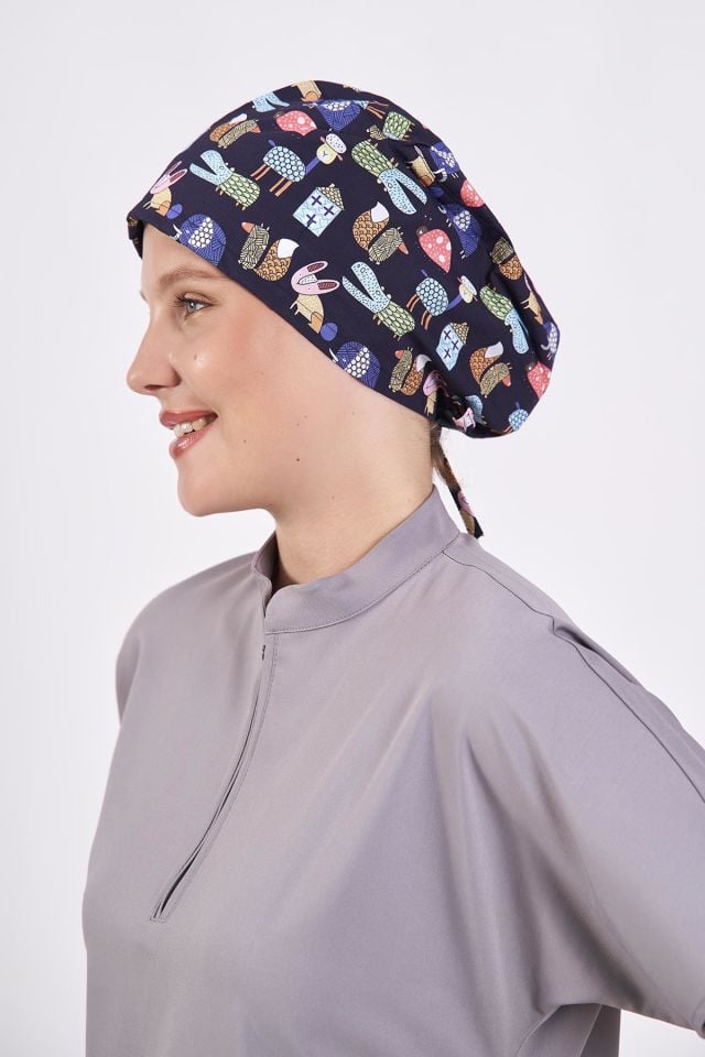 Çizgi Karakterler Lacivert Bone