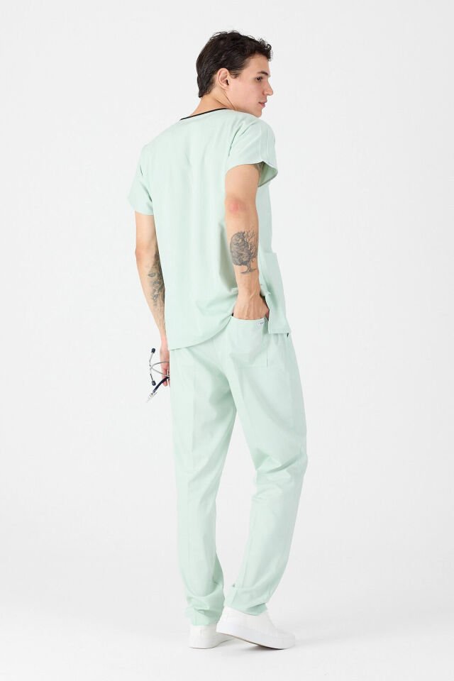 Likralı Su Yeşili Scrubs Forma