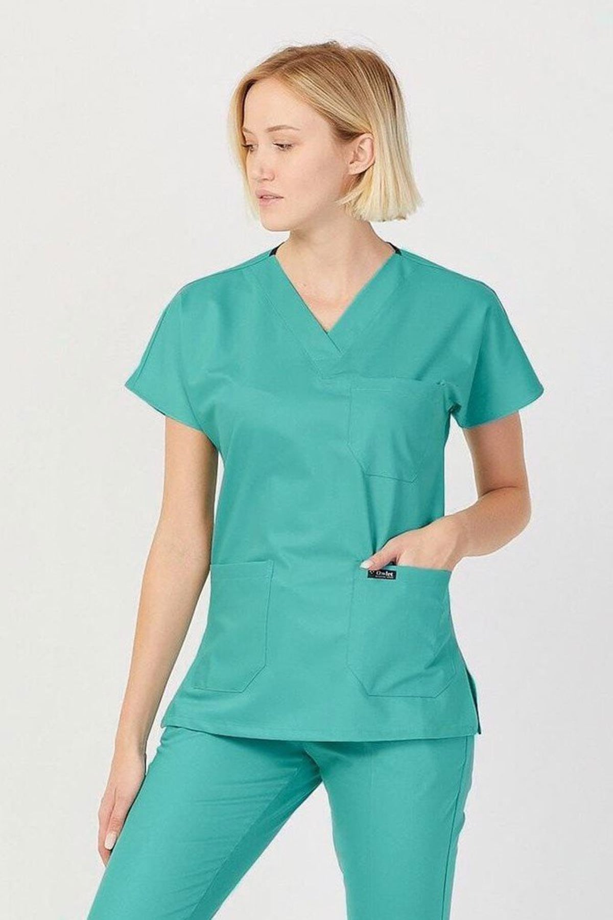 Cyan Surgical Top