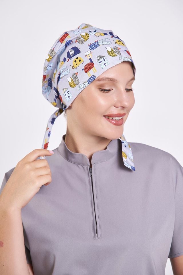 Çizgi Karakterler Gri Tesettür Bone