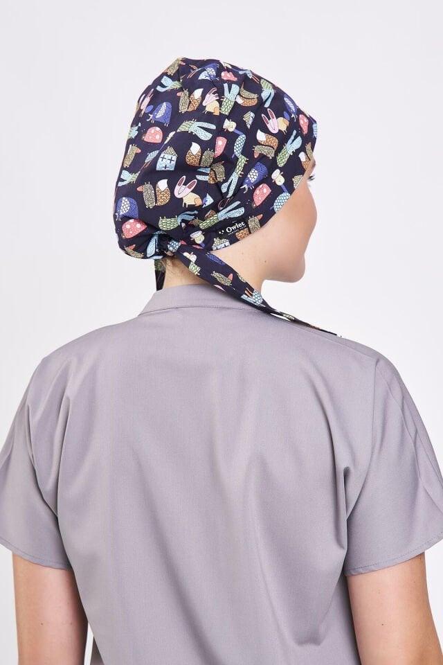 Çizgi Karakterler Lacivert Tesettür Bone