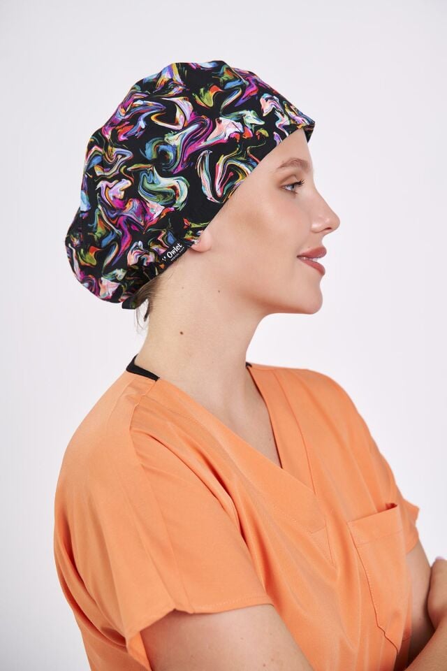 Sulu Boya Desenli Cerrahi Bone