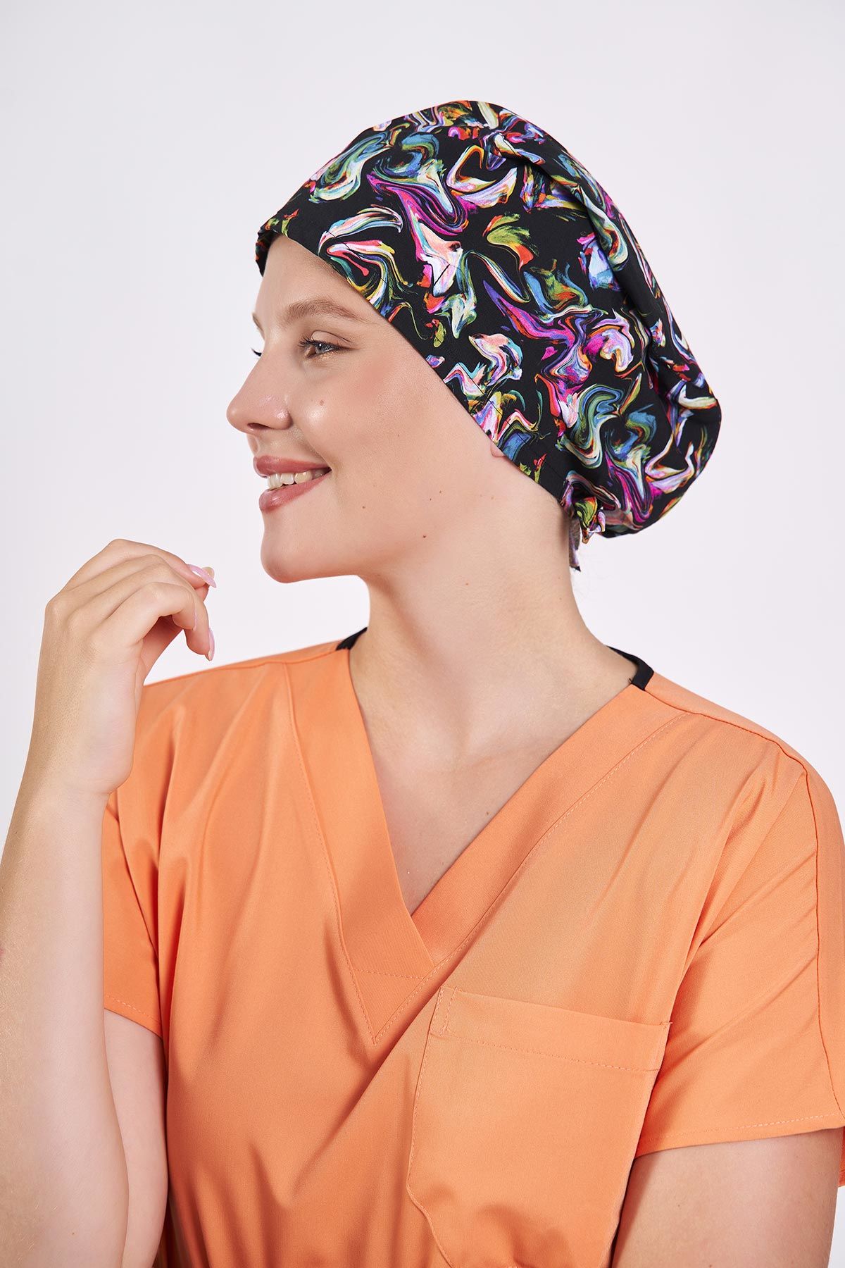 Sulu Boya Desenli Cerrahi Bone