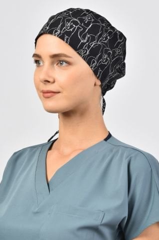 Fil Figürlü Siyah Cerrahi Bone