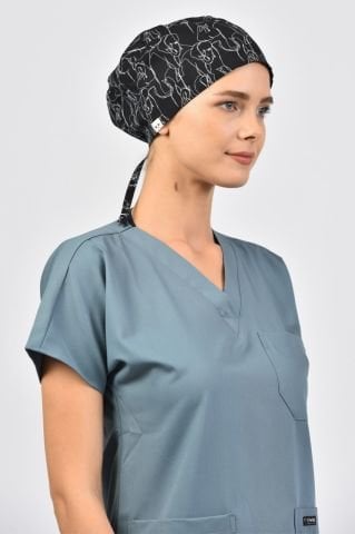 Fil Figürlü Siyah Cerrahi Bone