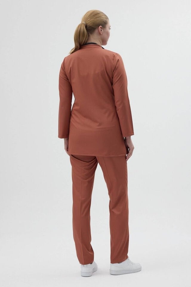 Likralı Kiremit Tunik Boy Takım