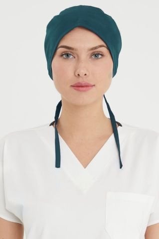Dark Petrol Green Lycra Surgical Cap