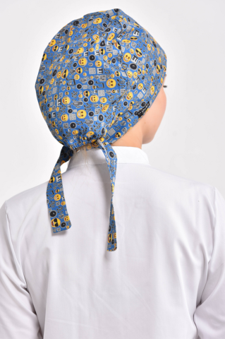 Müzik Desenli Cerrahi Tesettür Bone