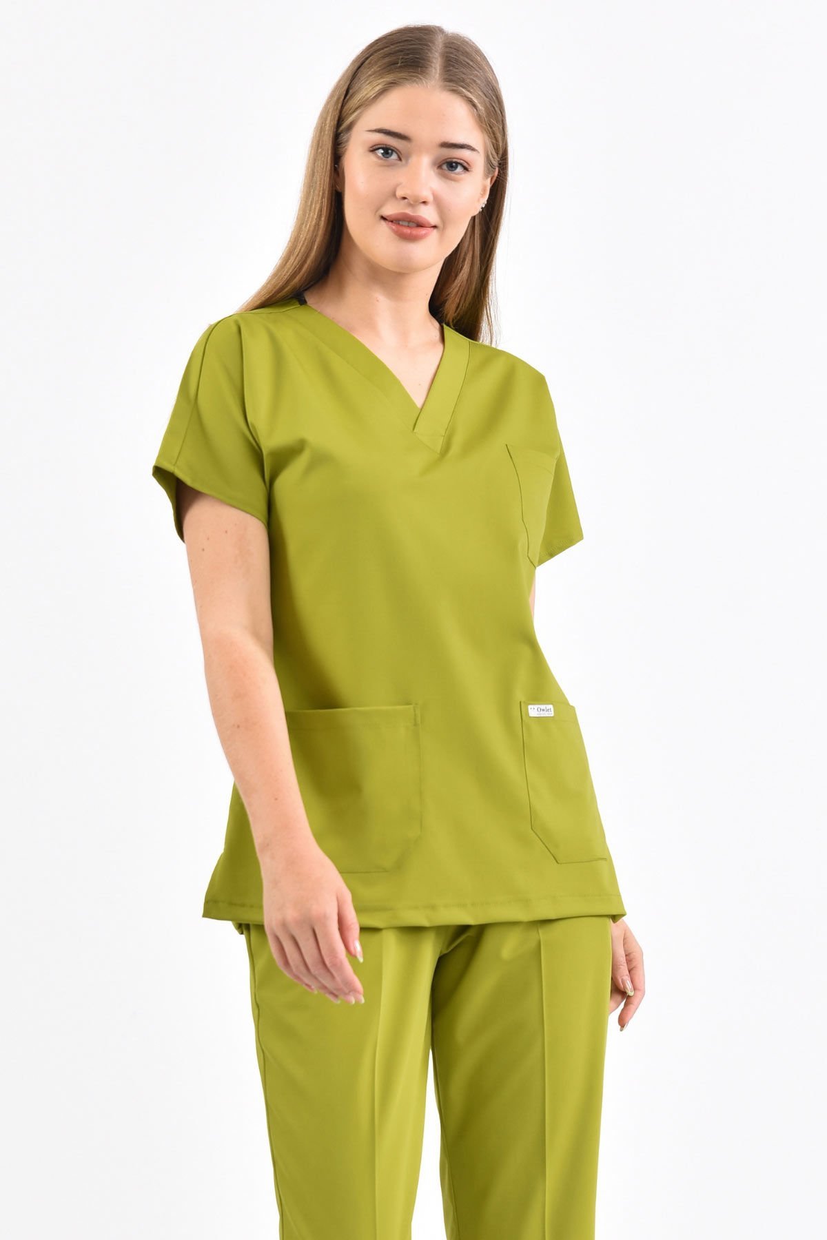 Likralı Yağ Yeşili Üst