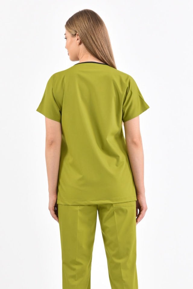 Likralı Yağ Yeşili Üst