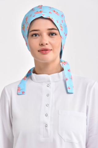 Pembe Panter Figürlü Tesettür Bone