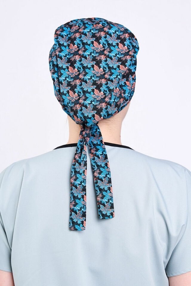 Çınar Yaprakları Desenli Cerrahi Tesettür Bone