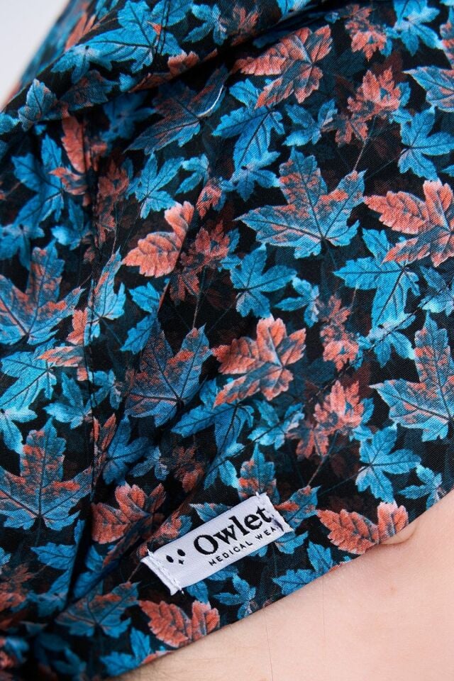 Çınar Yaprakları Desenli Cerrahi Tesettür Bone