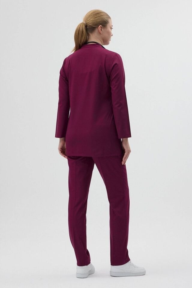 Lycra Cherry Red Tunic Set
