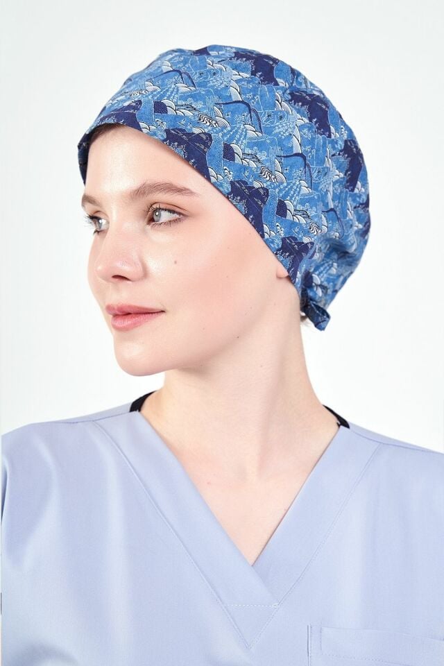 Mountain Patterned Surgical Cap