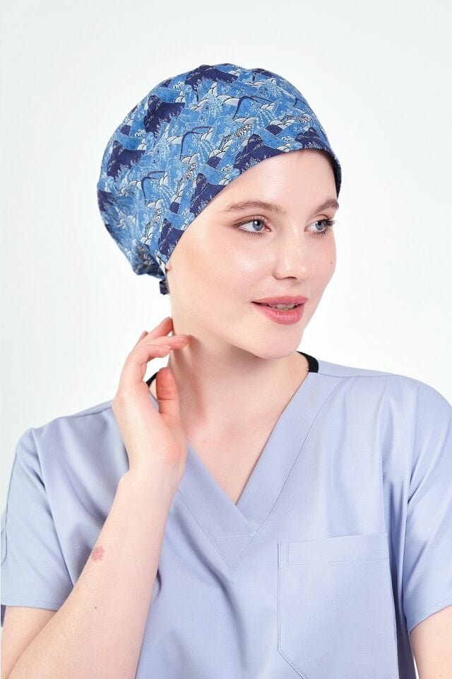 Mountain Patterned Surgical Cap