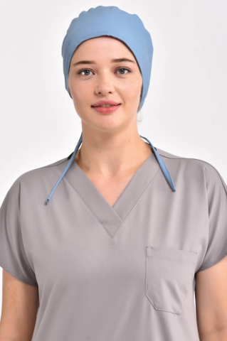 Likralı Açık Mavi Cerrahi Bone