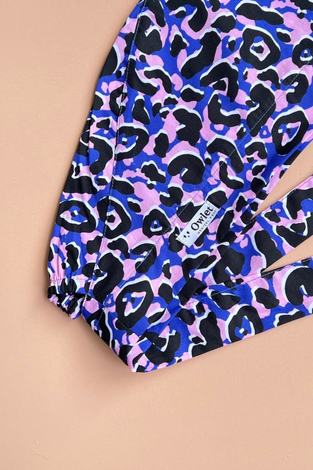 Leopar Desenli Mor Cerrahi Tesettür Bone