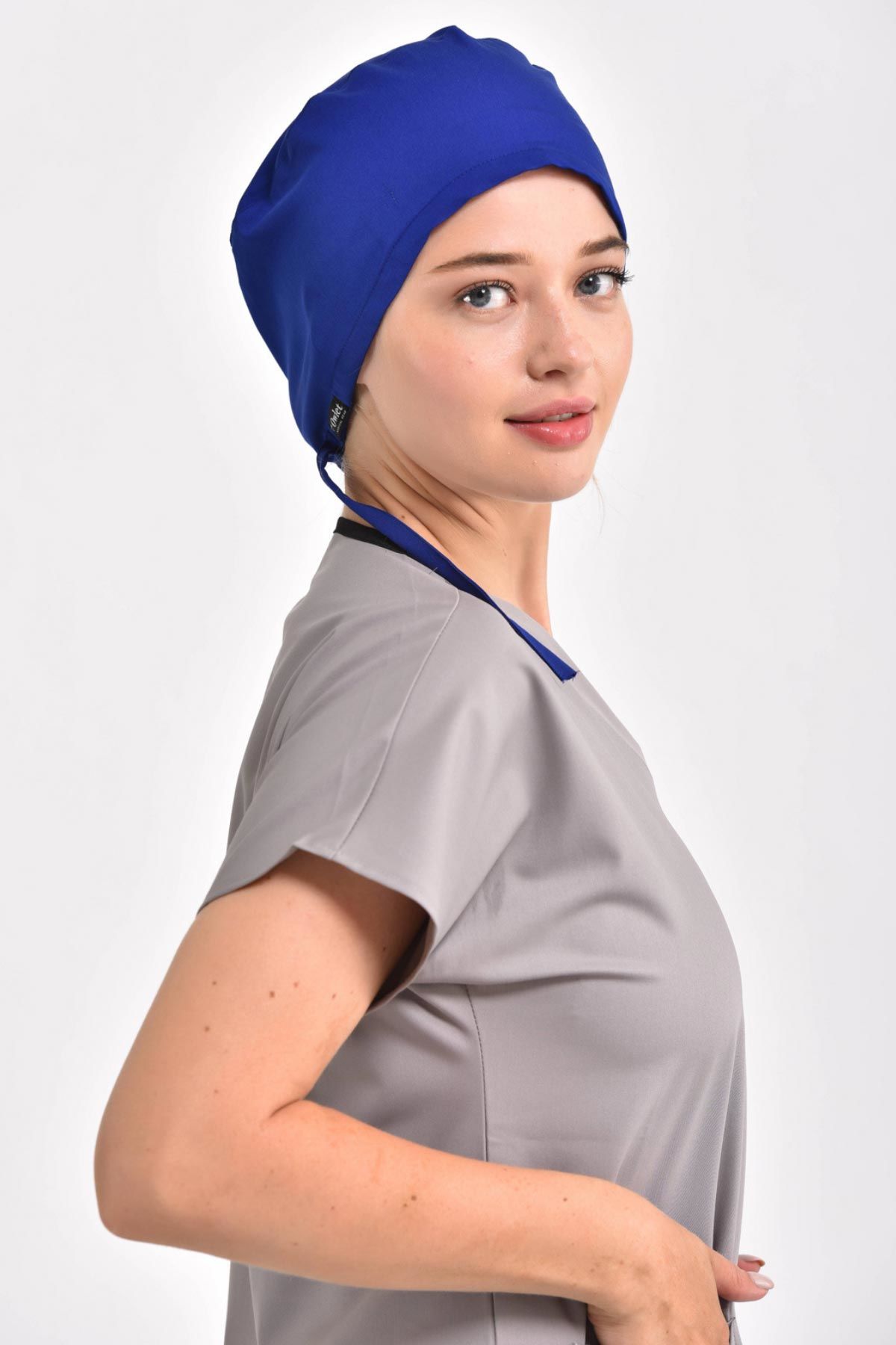 Likralı Saks Mavisi Cerrahi Bone