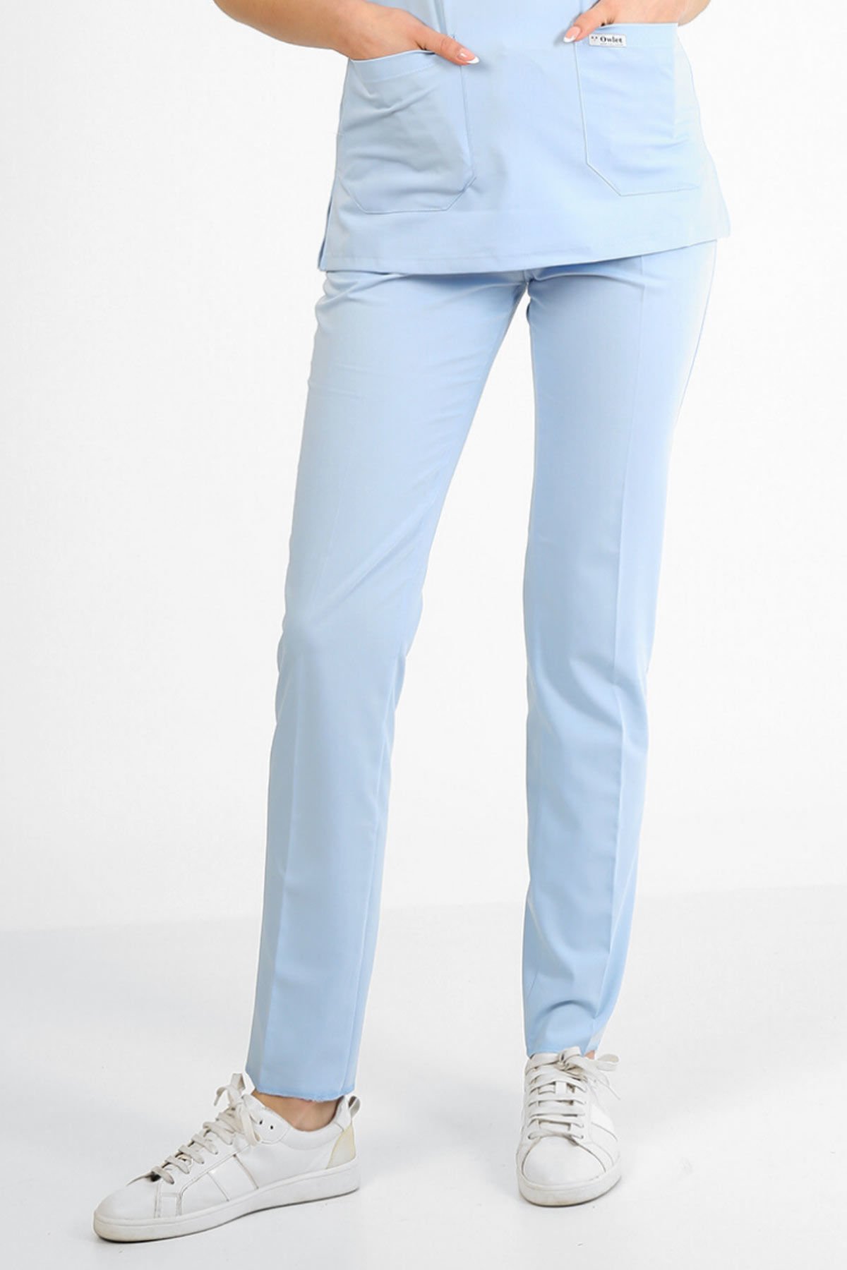 Bebe Mavisi Likralı Pantolon