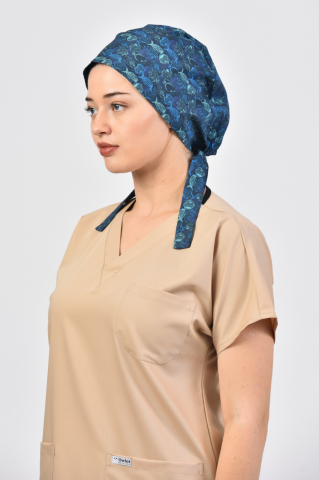 Blue Fish Bone Surgery Hijab