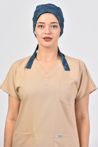 Blue Fish Surgical Hijab Bonnet