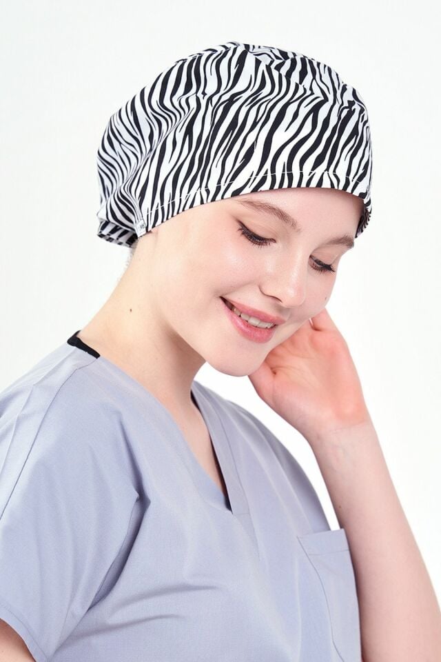 Zebra Desenli Cerrahi Bone - Owlet Medikal