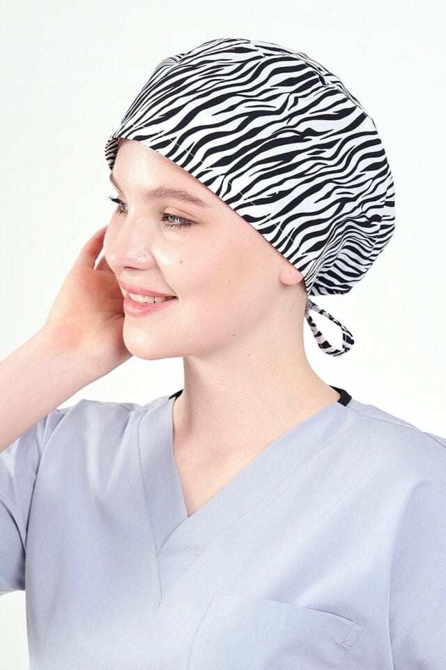 Zebra Desenli Cerrahi Bone