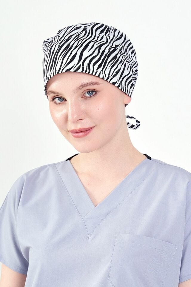 Zebra Desenli Cerrahi Bone - Owlet Medikal